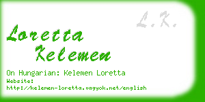 loretta kelemen business card